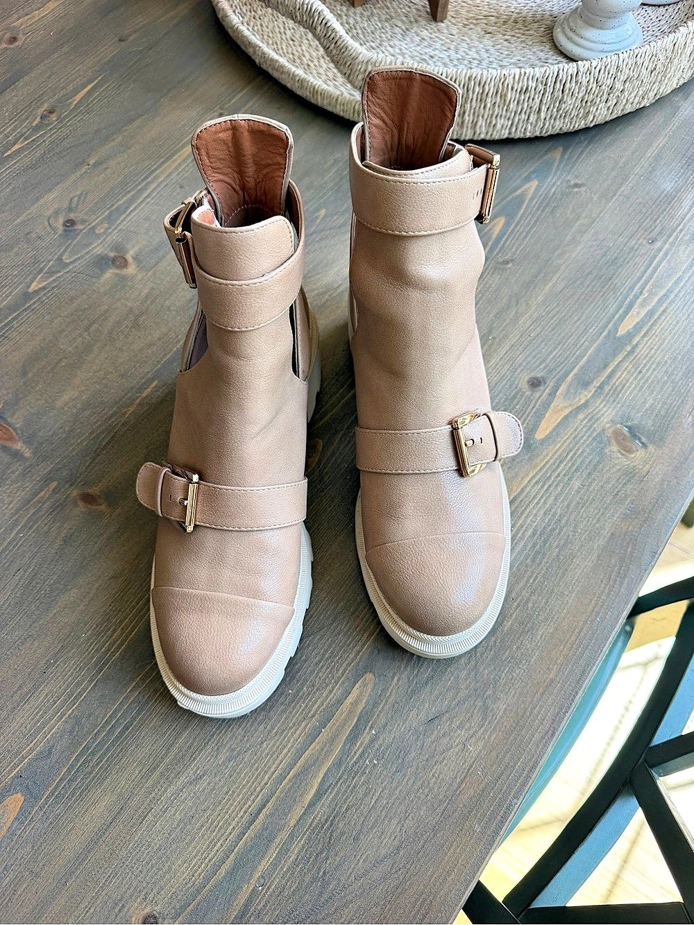 BEAST Platform Ankle Boots in Brown